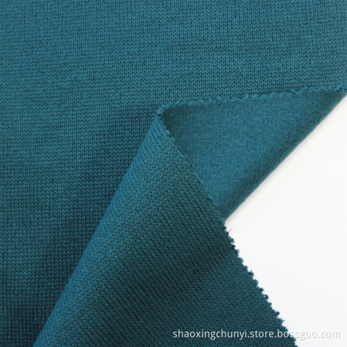 Hochwertige 100% Polyester einfache weiche und dehnbare Schussgestricke lose Fleece -Stoff für Kleidungsstoffe Home Textile